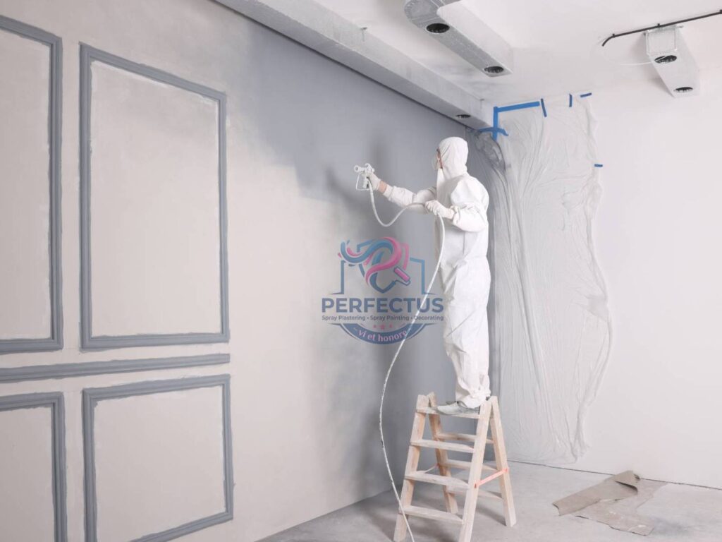 Spray painting internally & externally.
